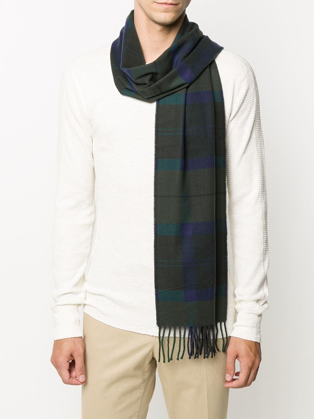 tartan pattern scarf - 2