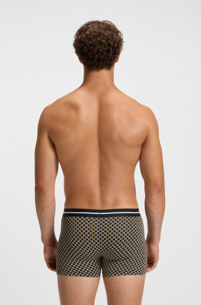 BOSS THREE-PACK OF STRETCH-COTTON BOXER BRIEFS WITH LOGO outlook