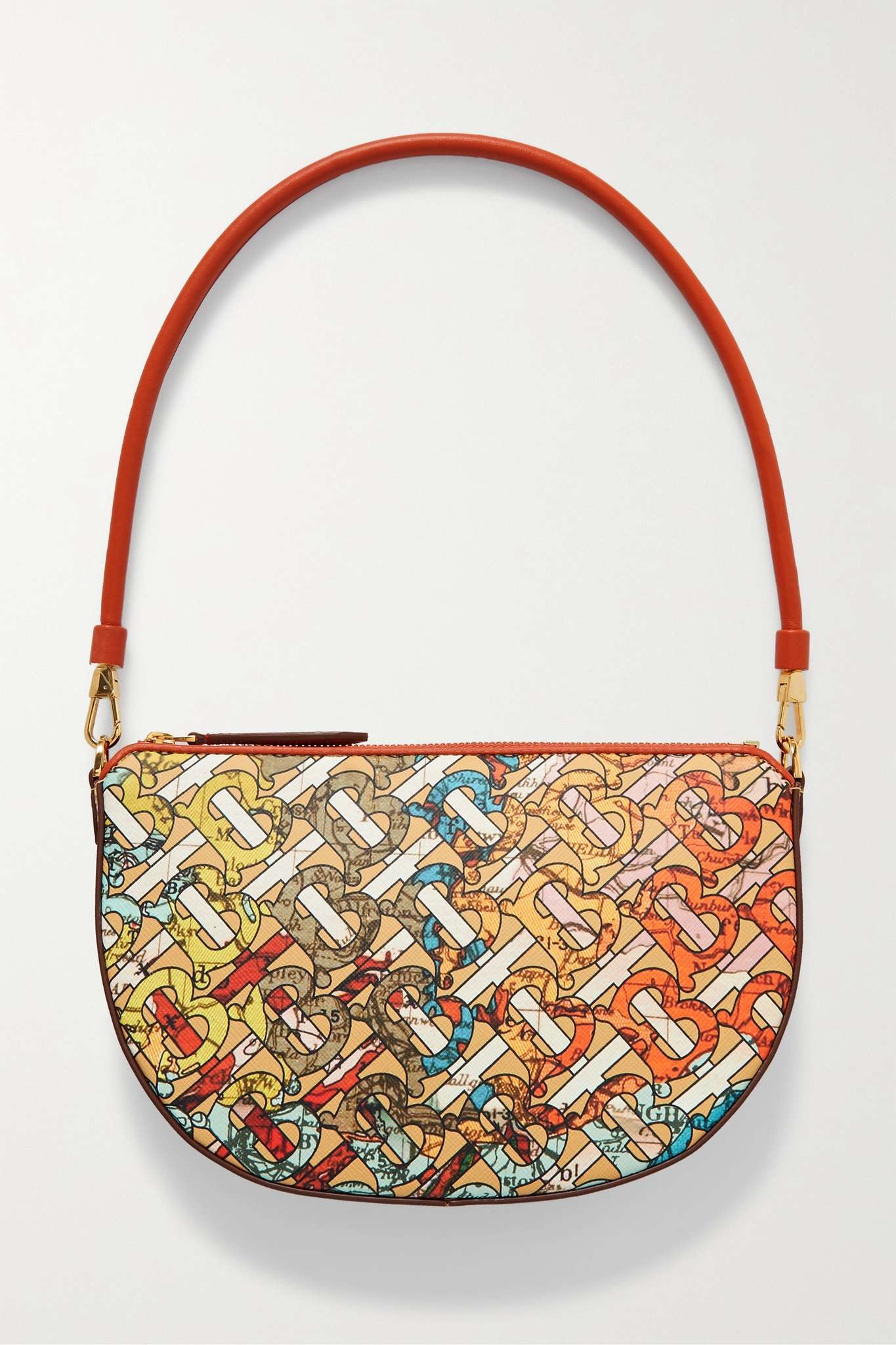 Olympia printed leather shoulder bag - 1