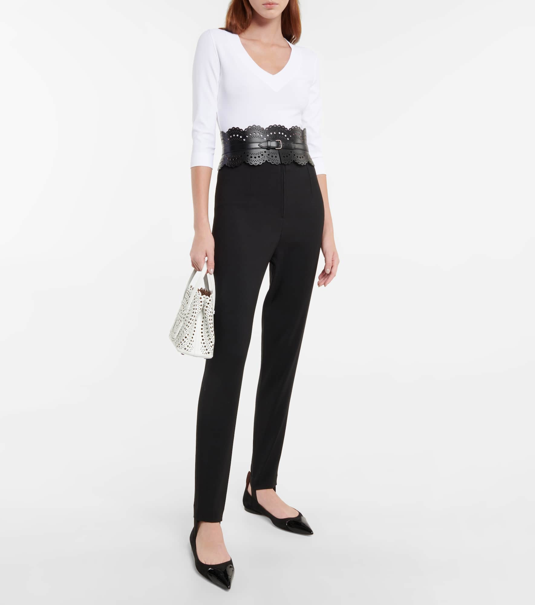 High-rise stirrup wool pants - 2