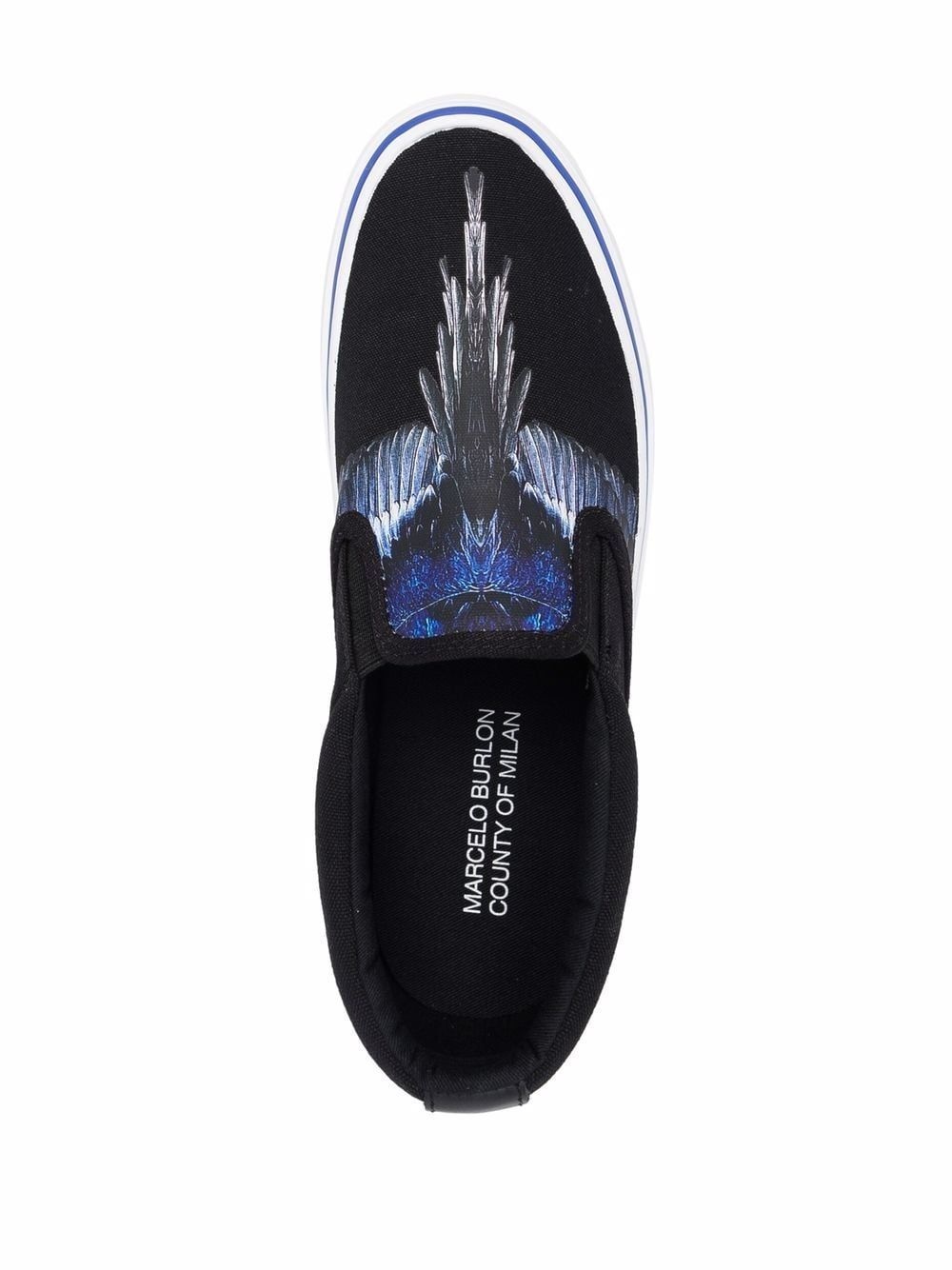 Wings-print slip-on sneakers - 4