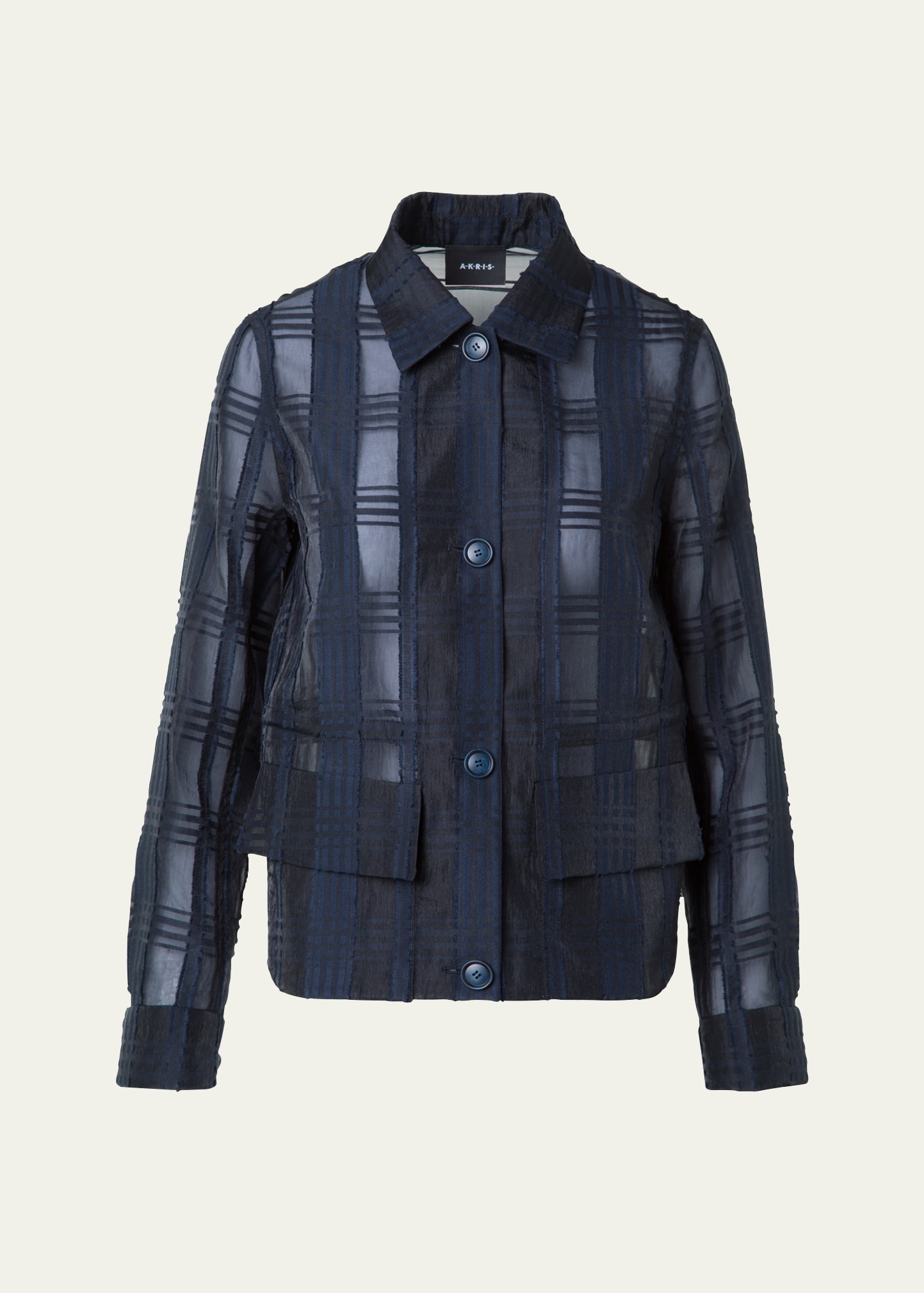 Tom Organdy Plaid Short Jacket - 1