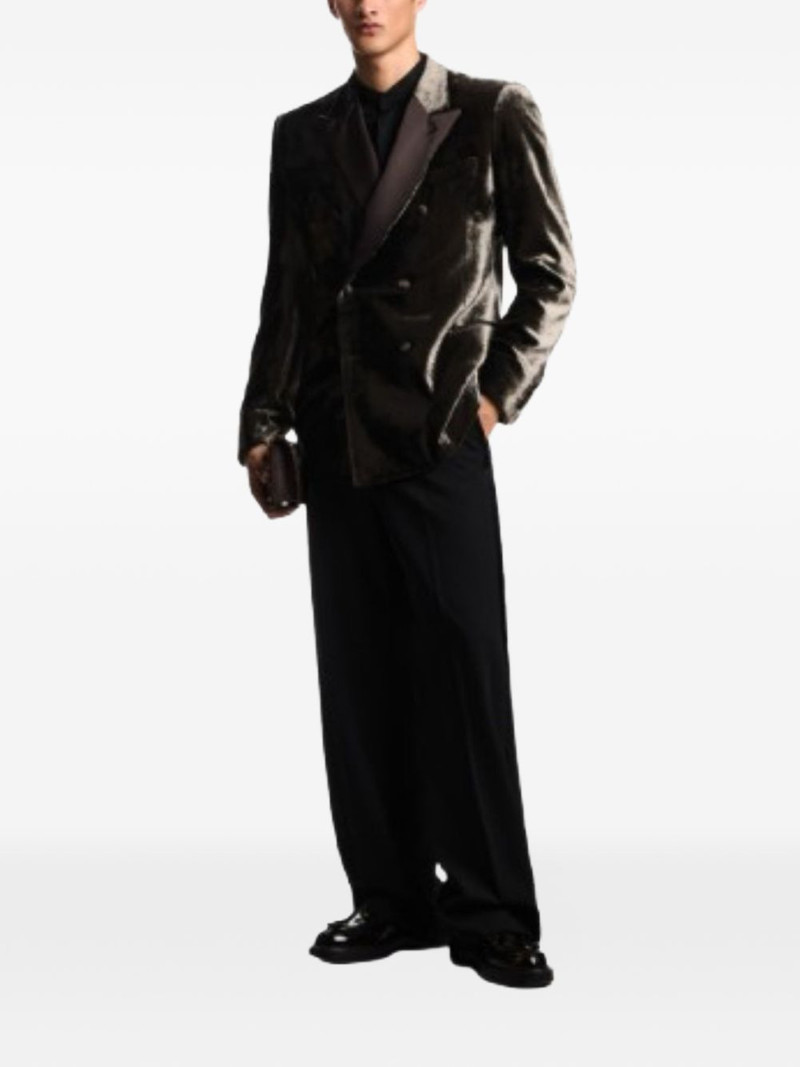 EMPORIO ARMANI double-breasted herringbone jacket outlook