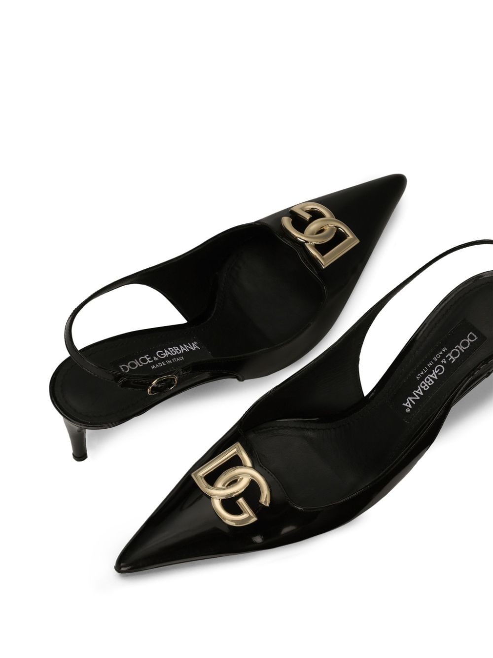 60mm logo-plaque slingback pumps - 5