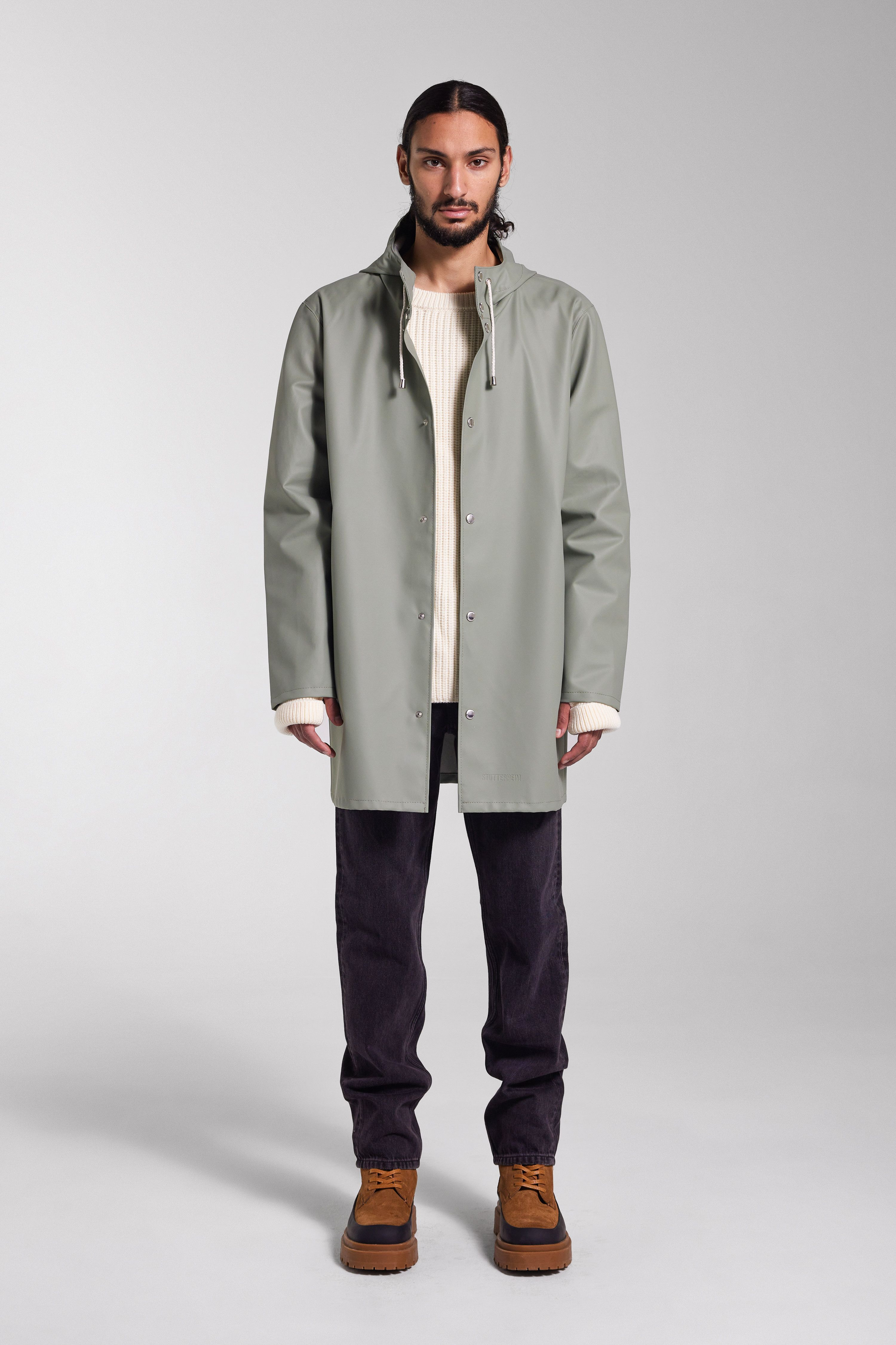 Stockholm Lightweight Raincoat Khaki Green - 4