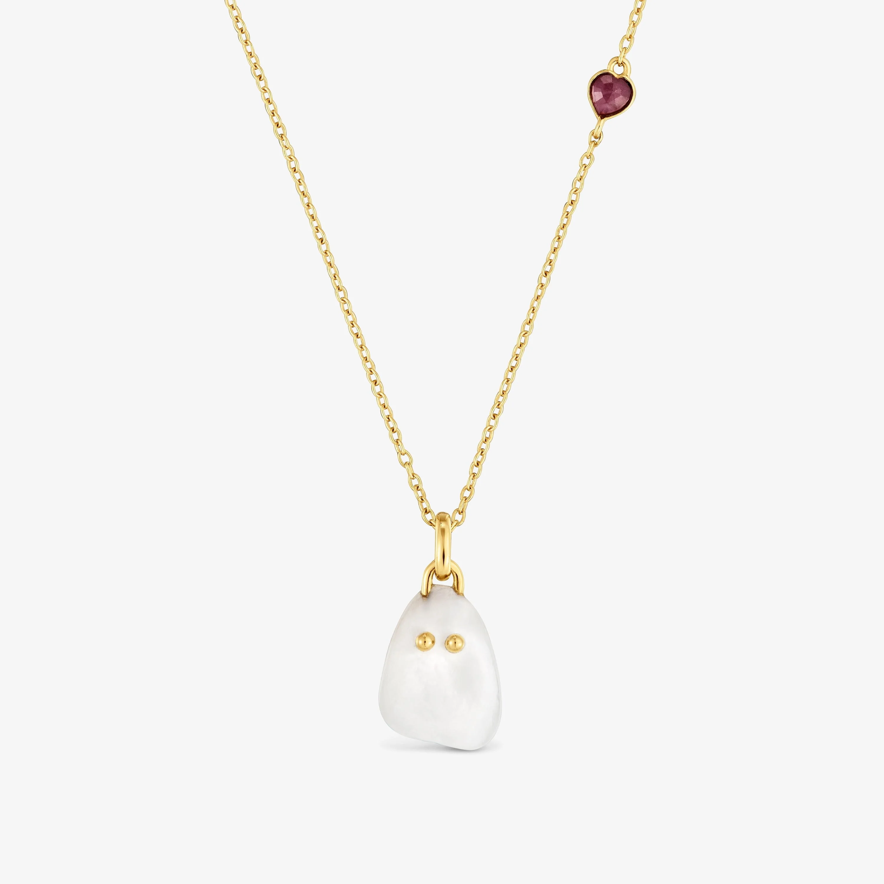 18kt gold vermeil, mother-of-pearl and ruby Necklace TOUS Boo - 1