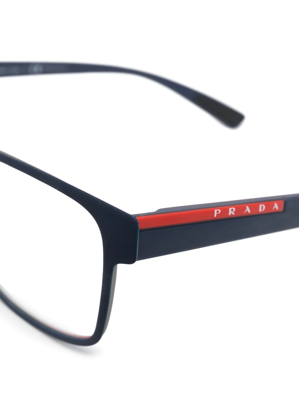 rectangle-frame logo trim glasses - 3