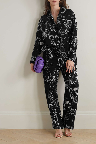 Victoria Beckham Floral-print silk crepe de chine pajama pants outlook