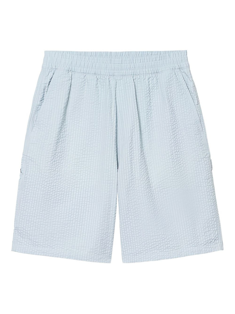 textured elasticated shorts 1