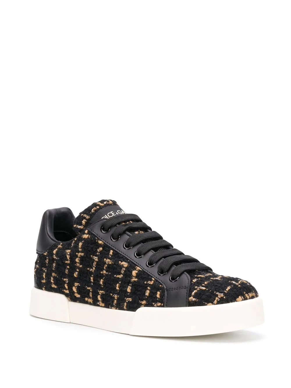 tweed low-top sneakers - 2