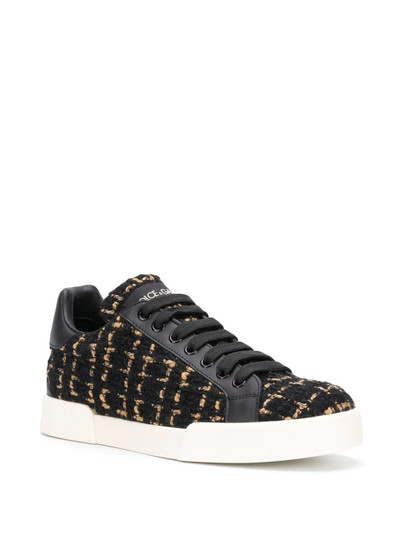 Dolce & Gabbana tweed low-top sneakers outlook