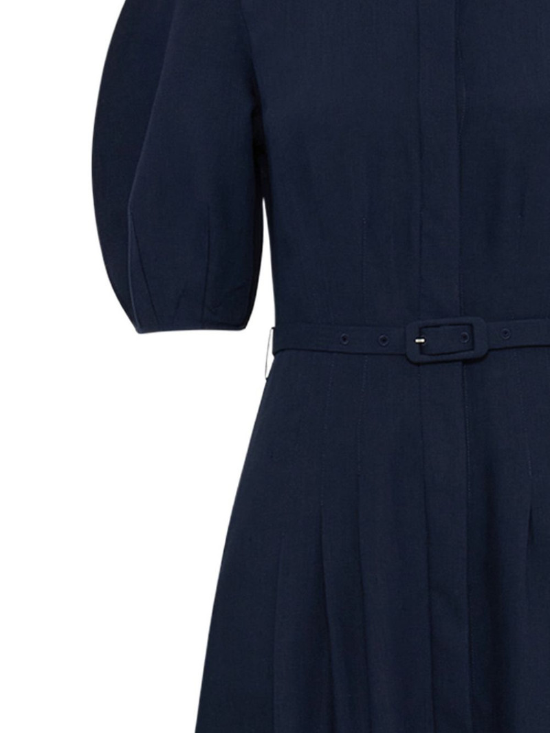 GABRIELA HEARST Maude pleated belted shirtdress outlook