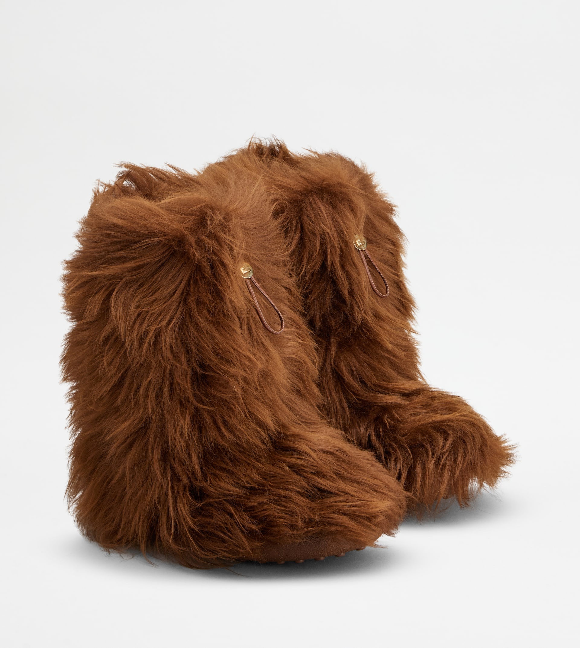 TOD'S W. G. ANKLE BOOTS IN SHEEPSKIN - BROWN - 3