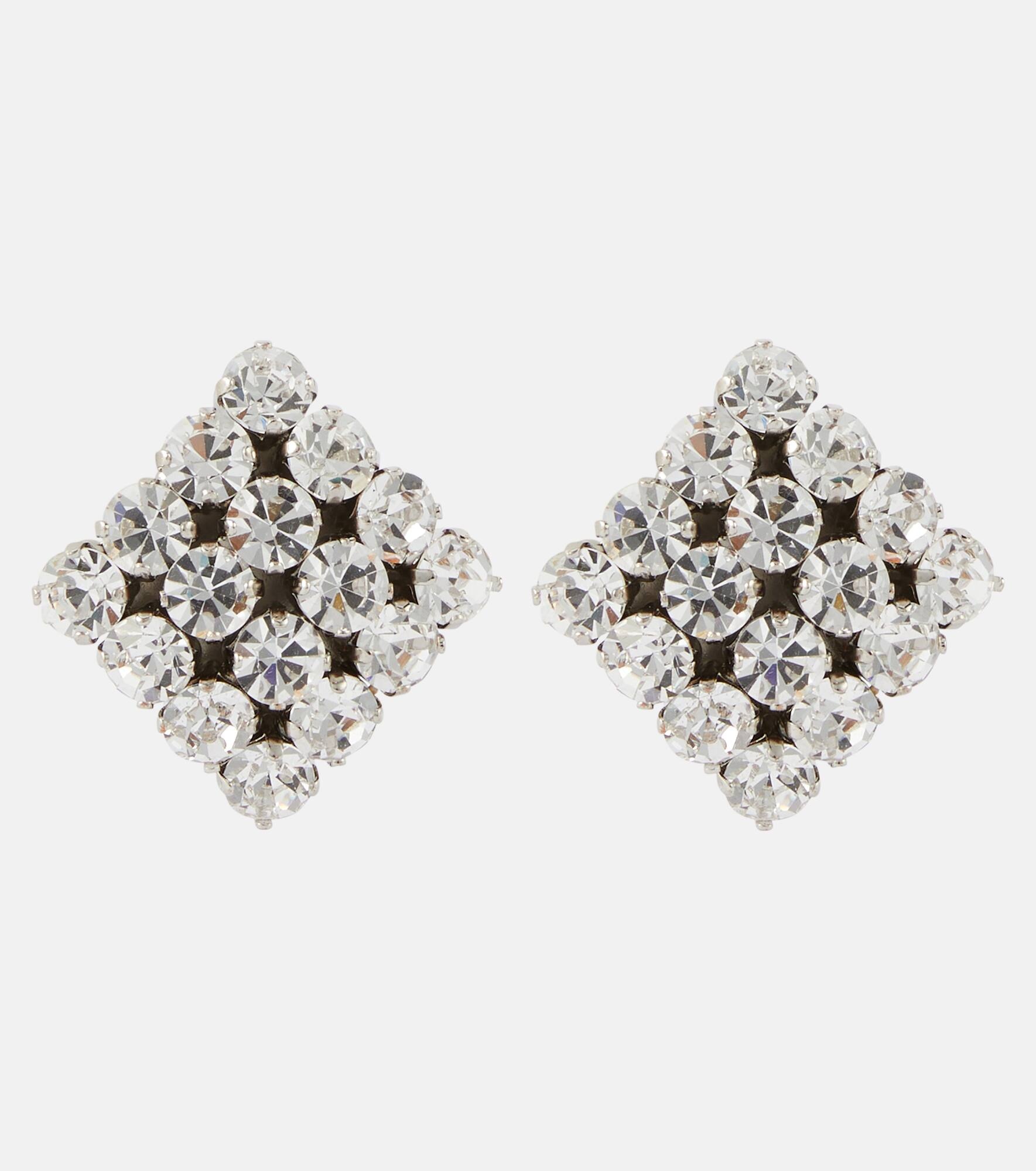 Crystal-embellished clip-on earrings - 1