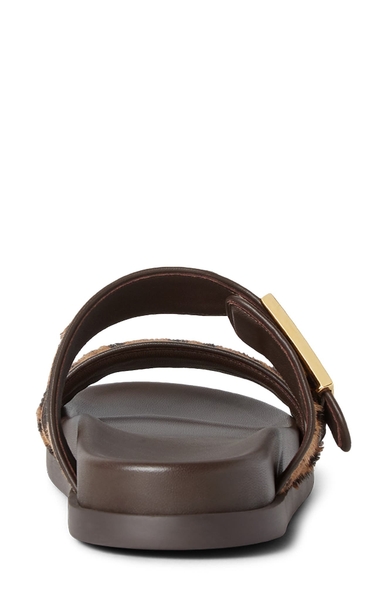 'Fendi Feel Genuine Calf Hair Slide Sandal in Marrone Brown Print Calf Hair at Nordstrom - 4