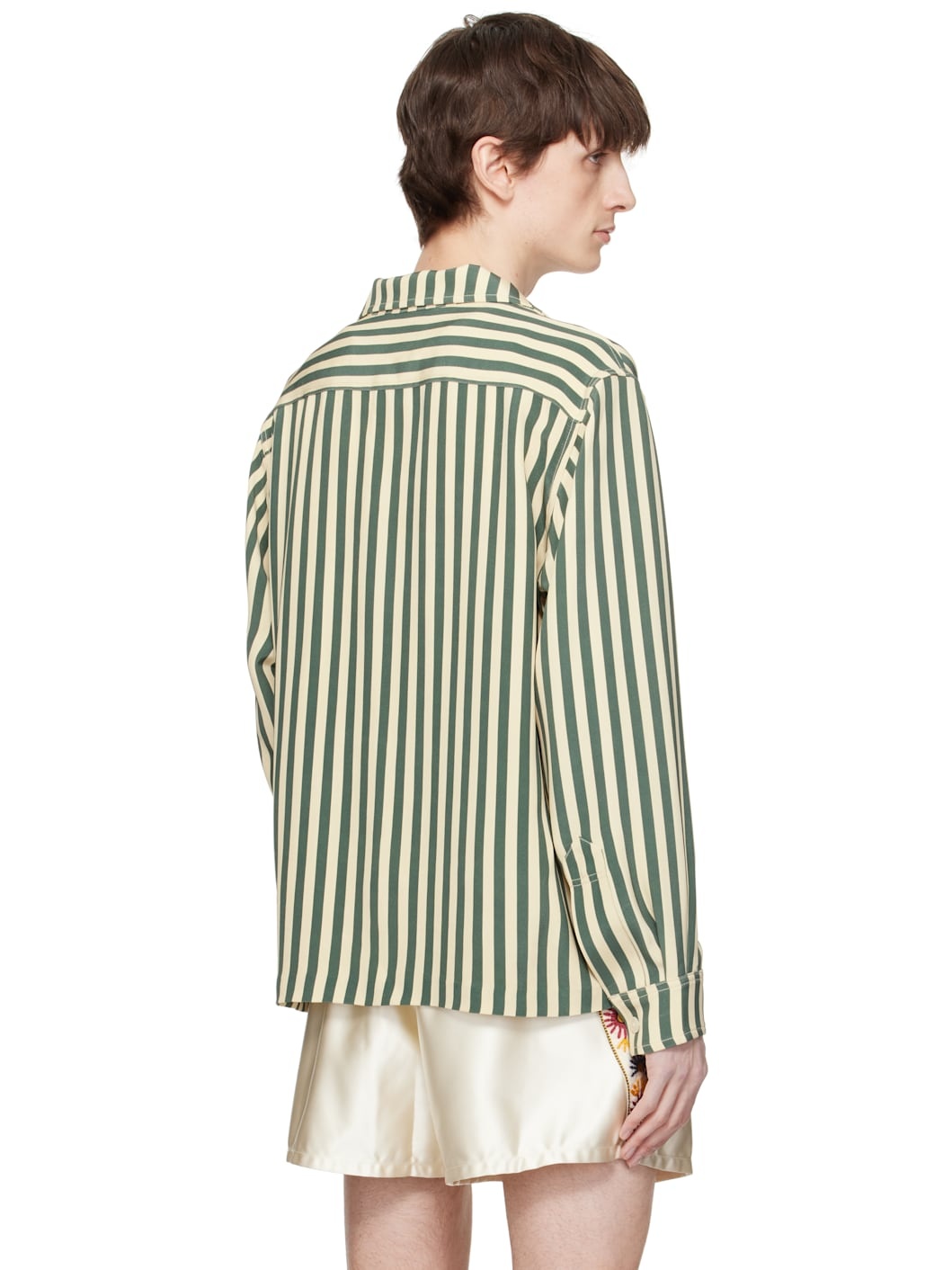 Green & Off-White Soda Stripe Trillium Shirt - 3