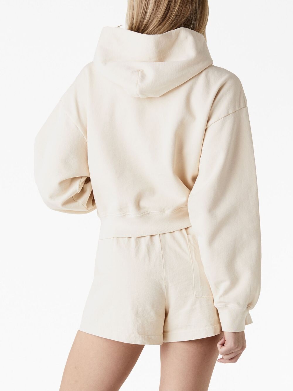 logo-print cotton hoodie - 3