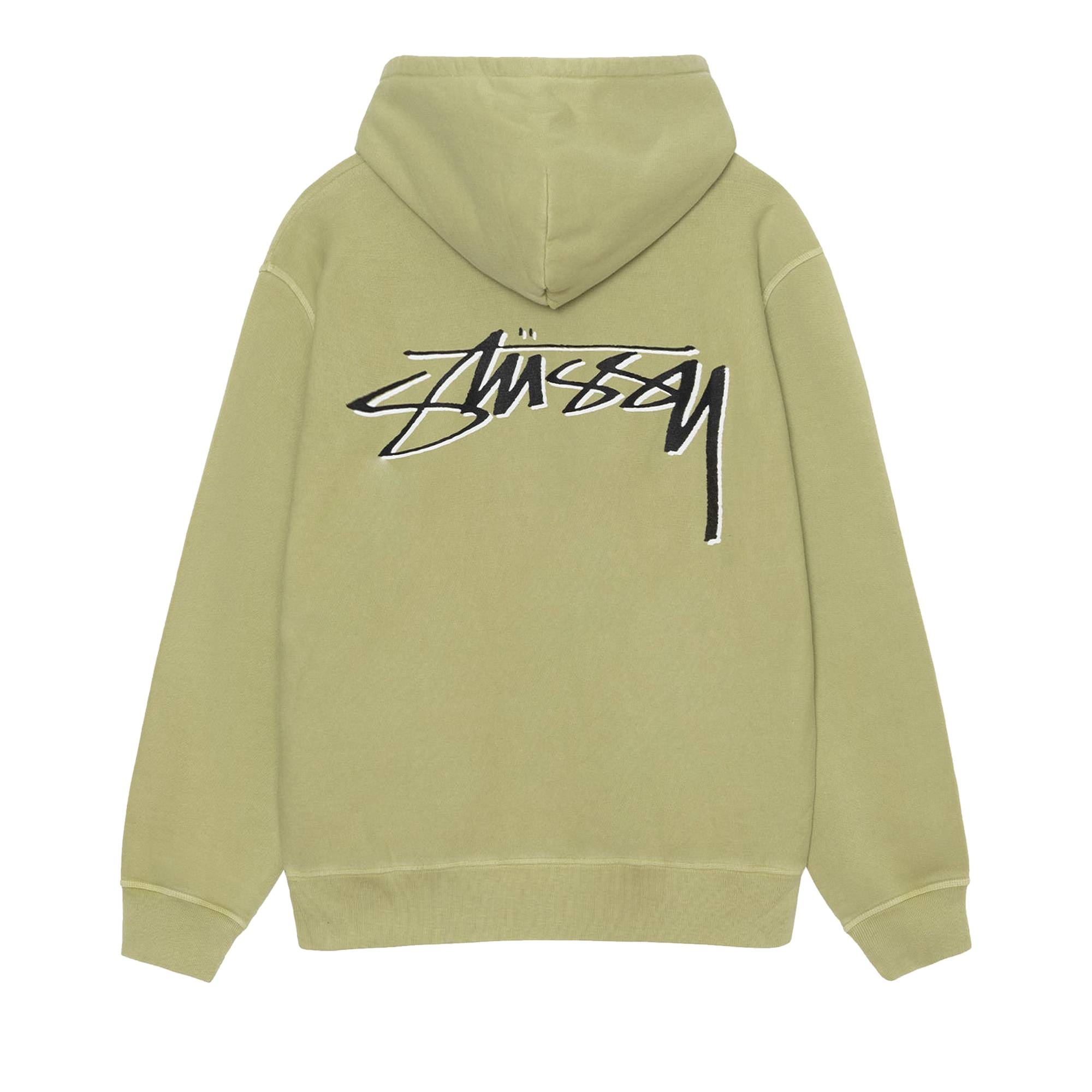 Stussy x Our Legacy Drop Shadow Pigment Dyed Hoodie 'Tarragon' - 2