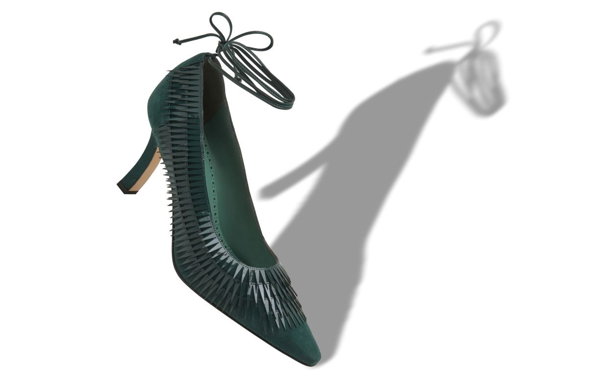 Dark Green Patent Leather Pumps - 2
