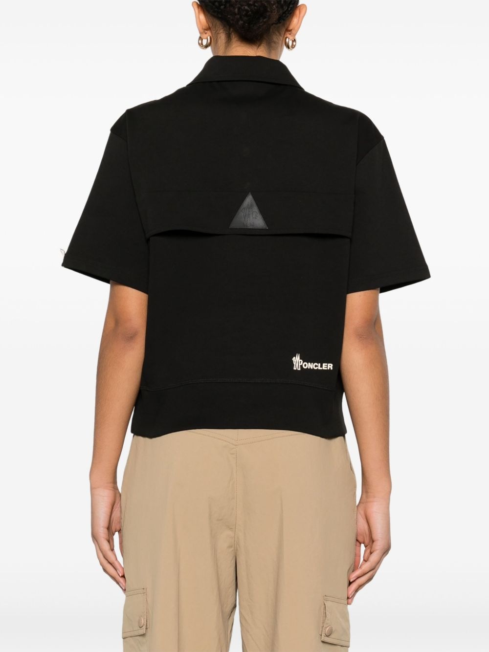 logo-patch cotton polo shirt - 4
