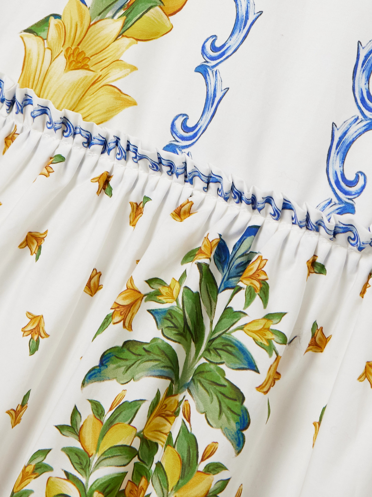 Sicily Tiered Bead-embellished Printed Cotton-poplin Midi Dress - 4