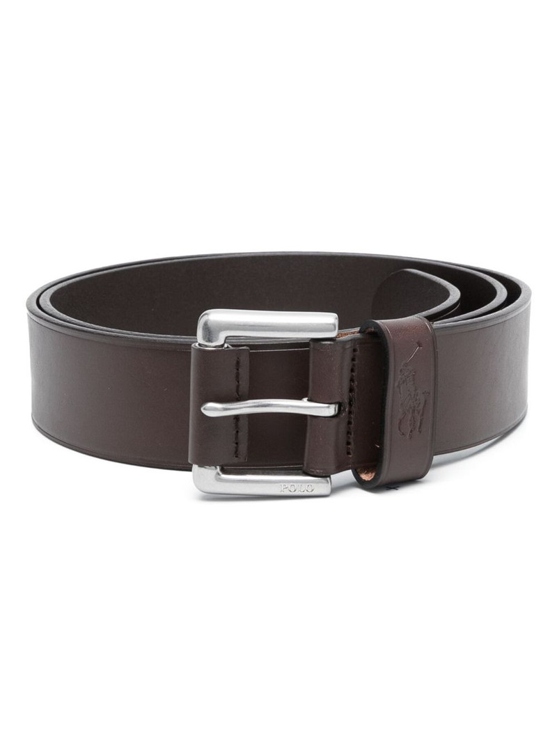 buckled leather belt 1