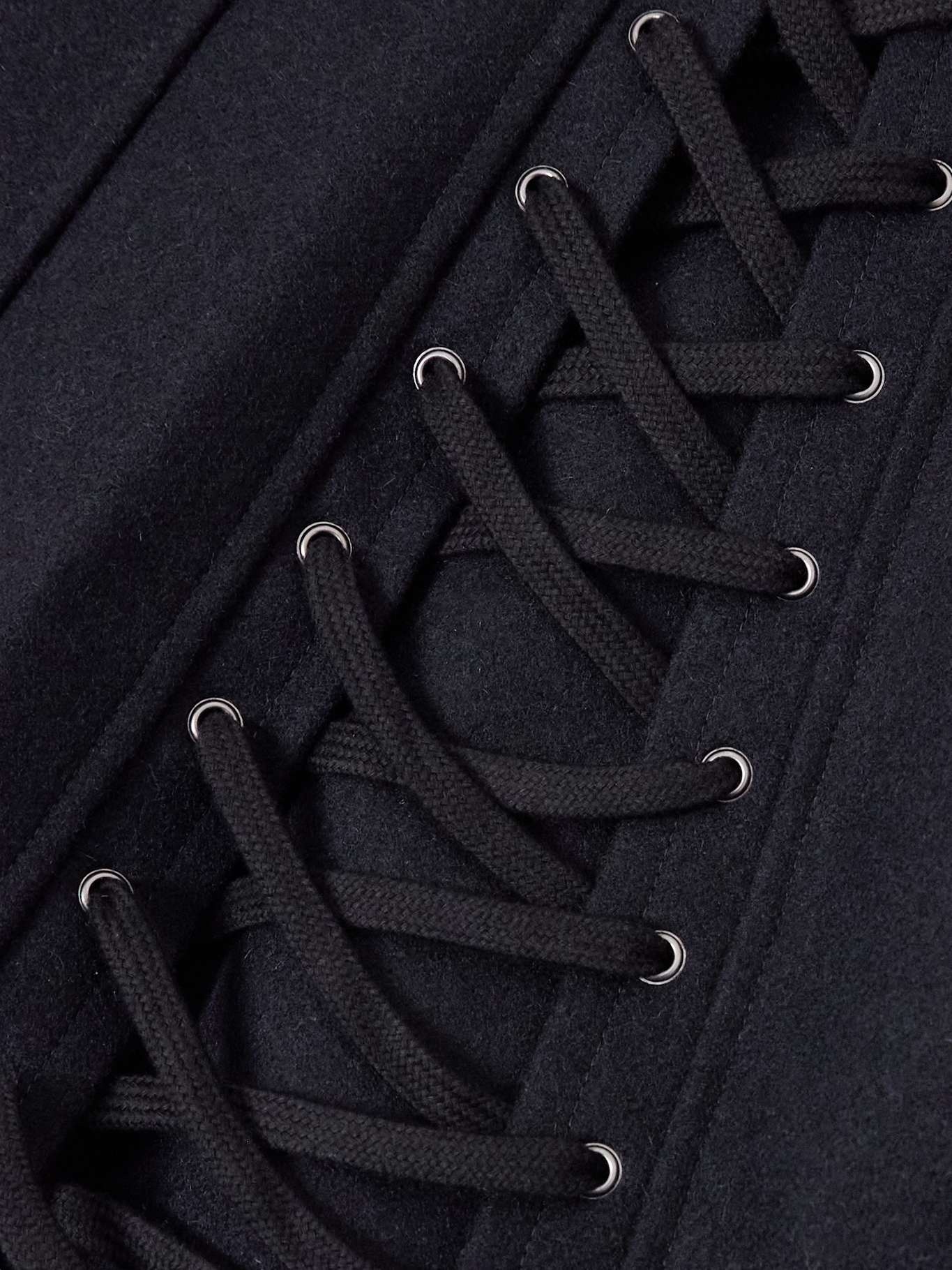 Lace-up wool-blend jacket - 4