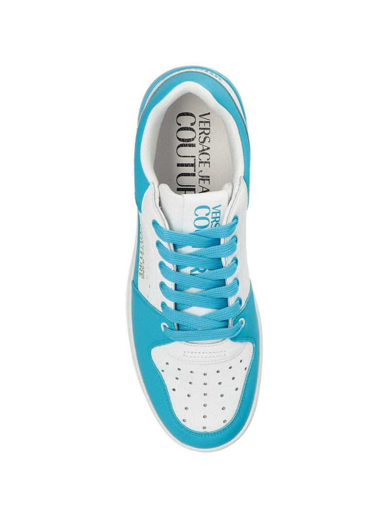 leather logo sneakers 4
