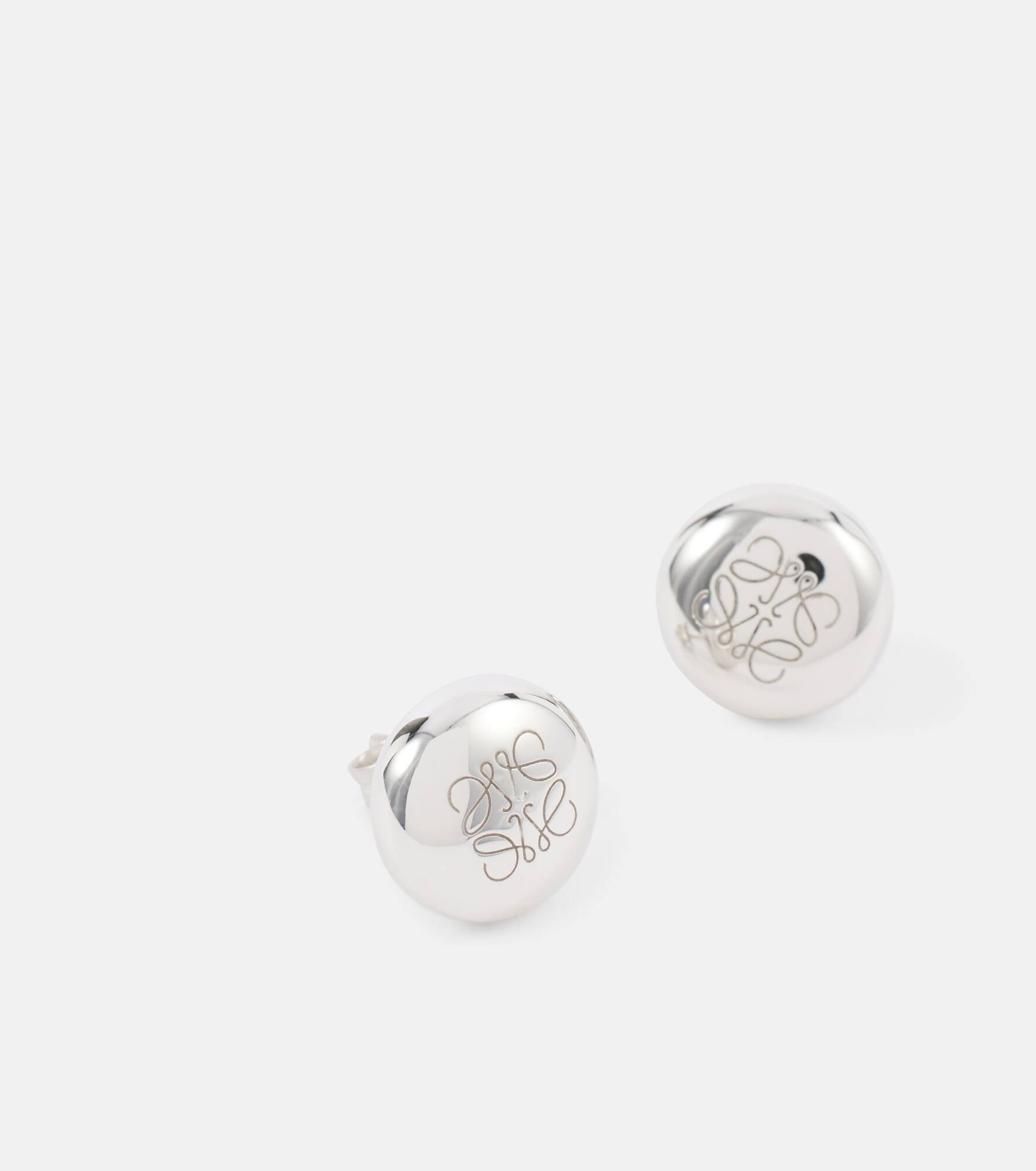 Anagram Pebble sterling silver stud earrings - 4