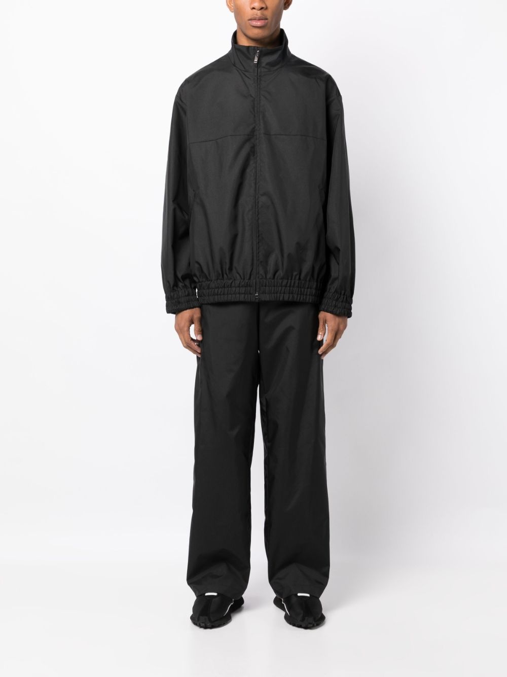 elasticated-waist straight-leg trousers - 2