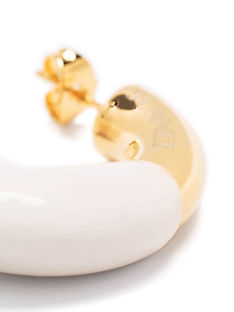 SUNNEI rubber-detail hoop earrings outlook