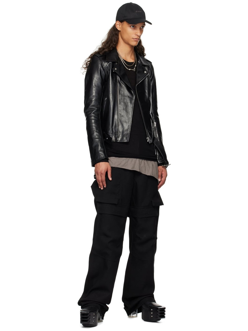 Rick Owens Black Porterville Stefan Cargo Pants outlook