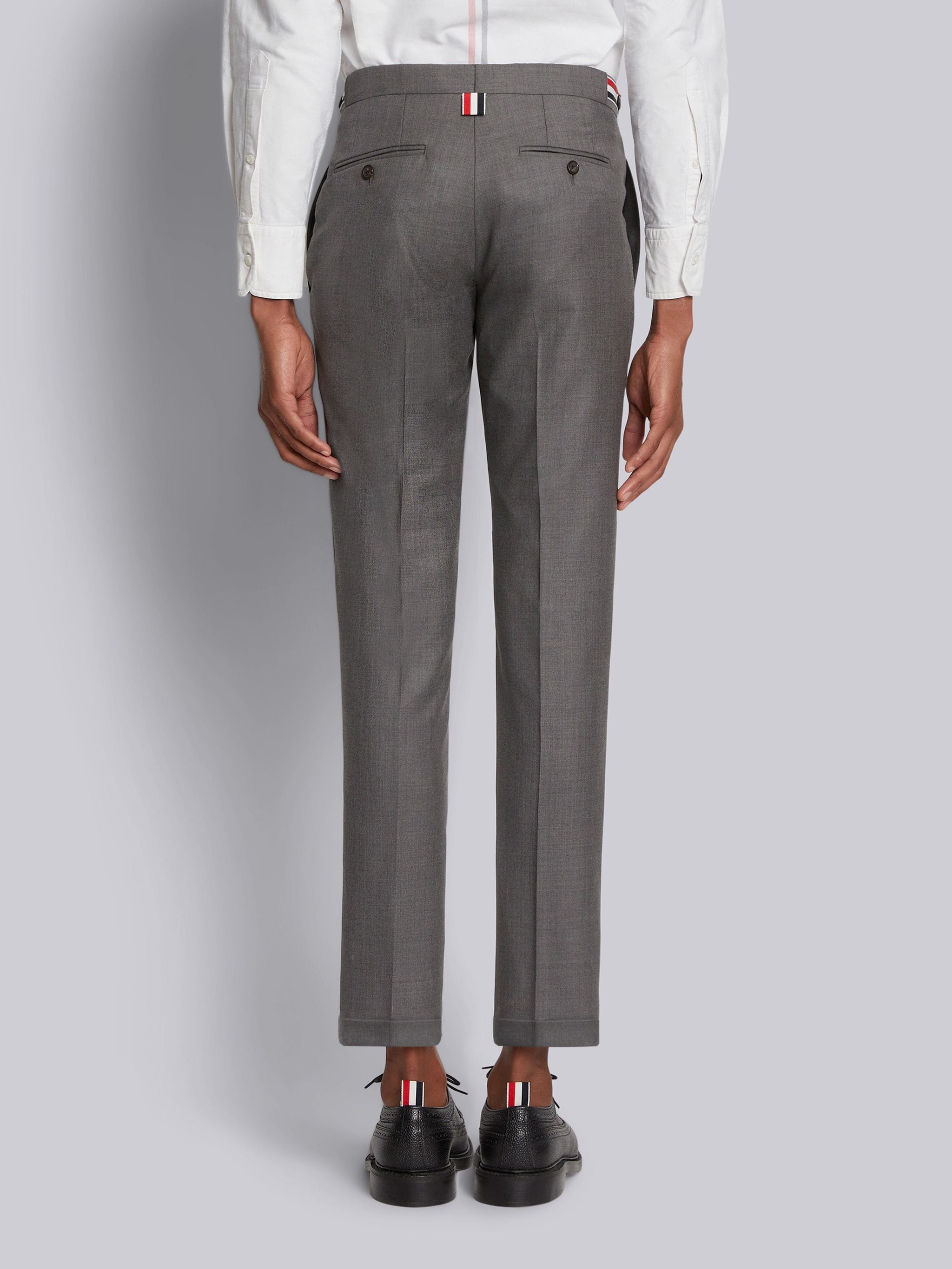 Thom Browne Medium Grey Super 120s Twill Low Rise Skinny