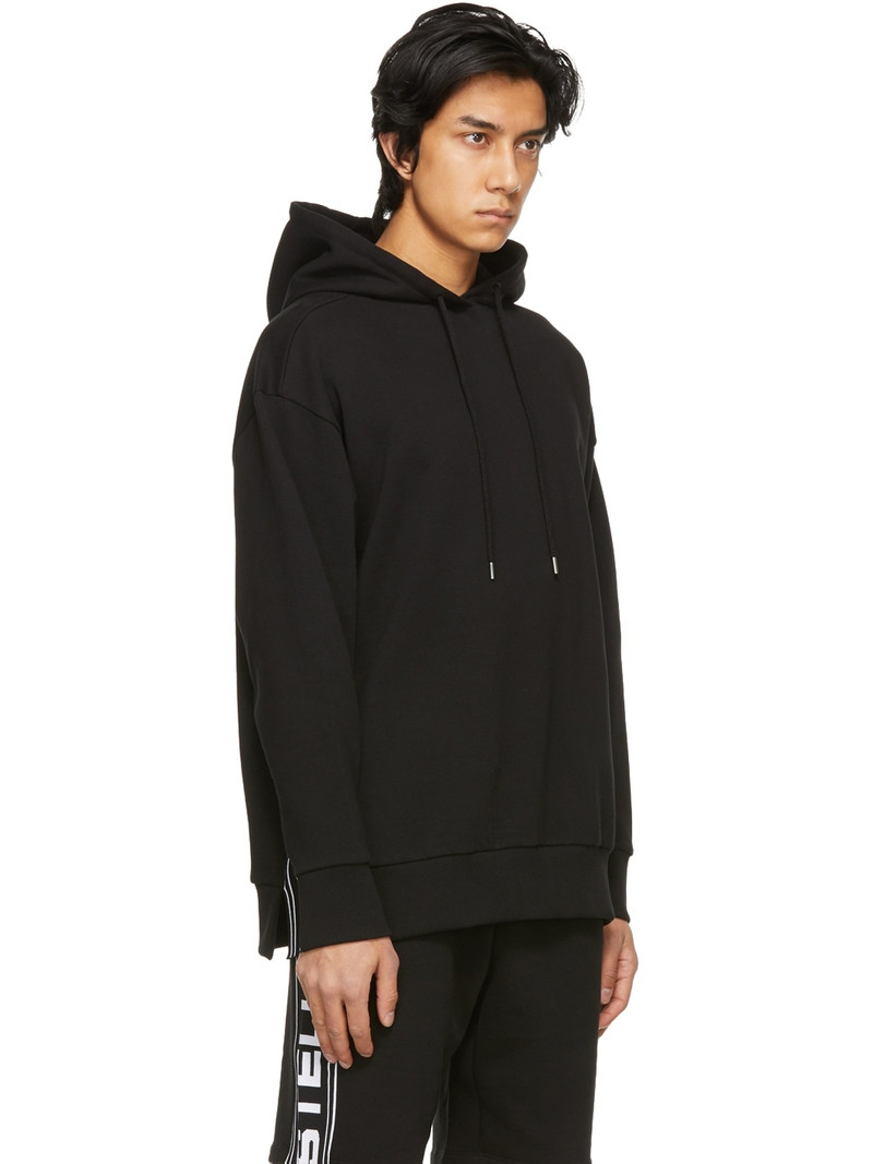 Stella McCartney Black Shared Fleece '23 OBS' Hoodie outlook