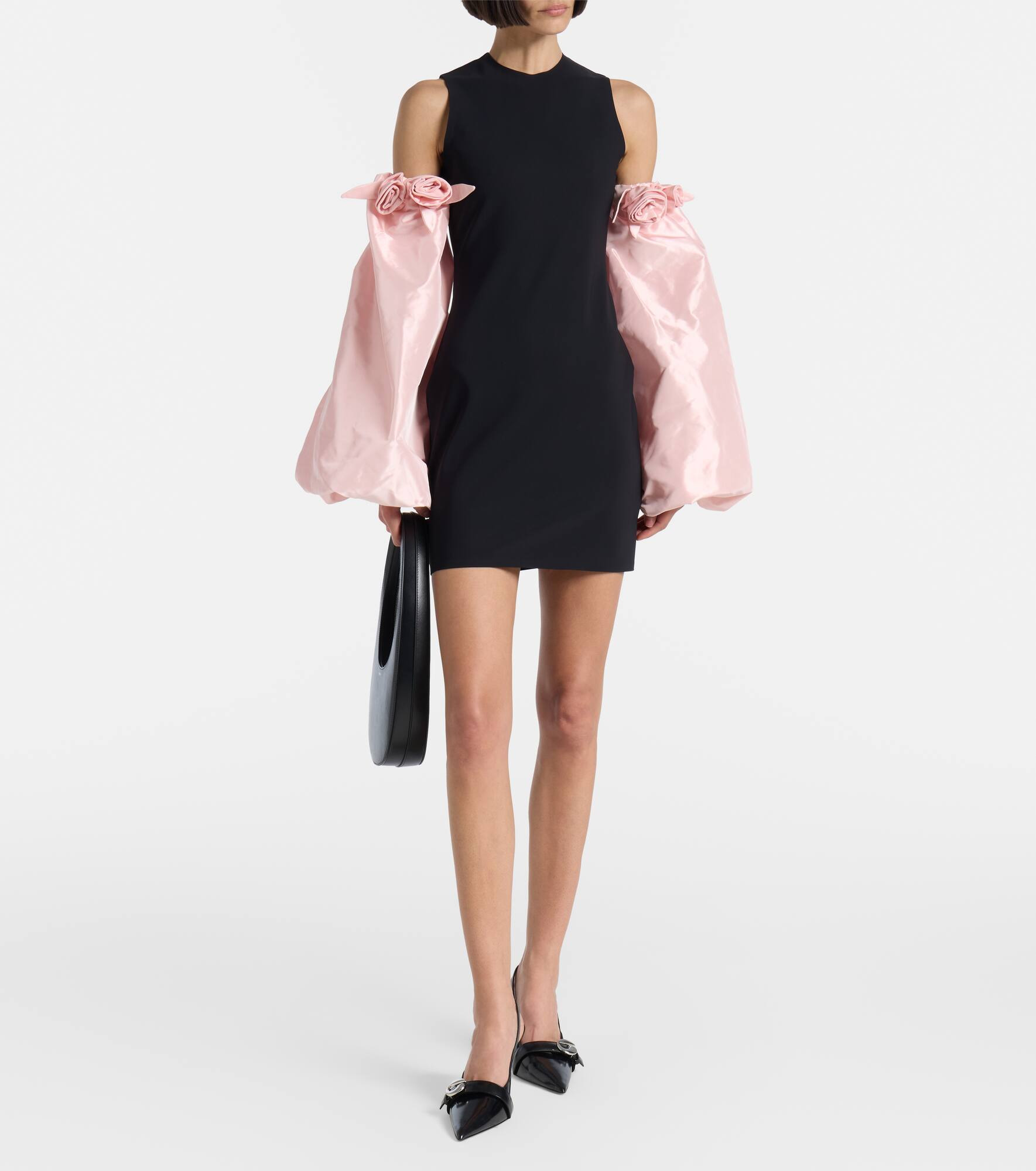 Floral-appliqué minidress - 2