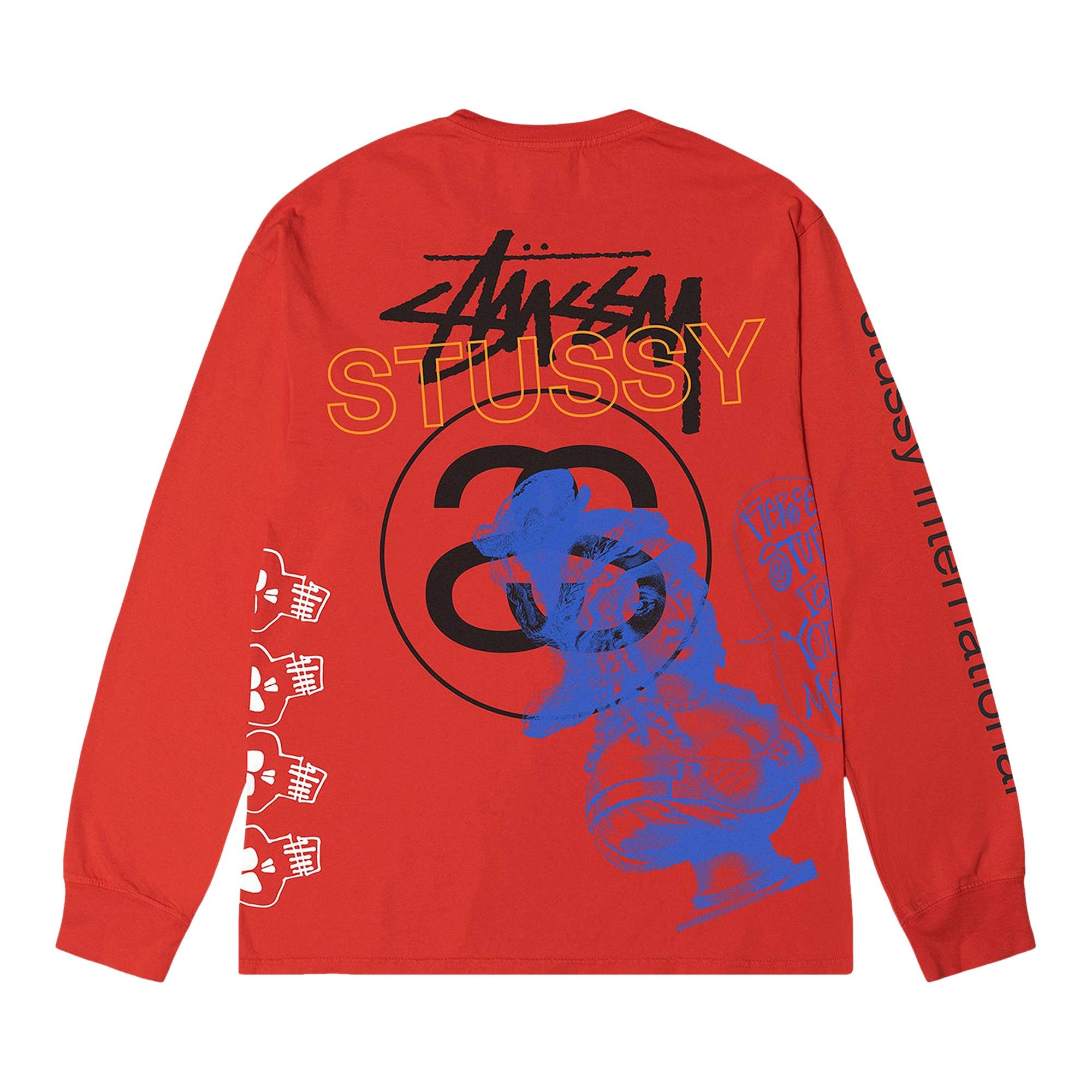 Stussy Test Strike Pigment Dyed Long-Sleeve Tee 'Tomato' - 2