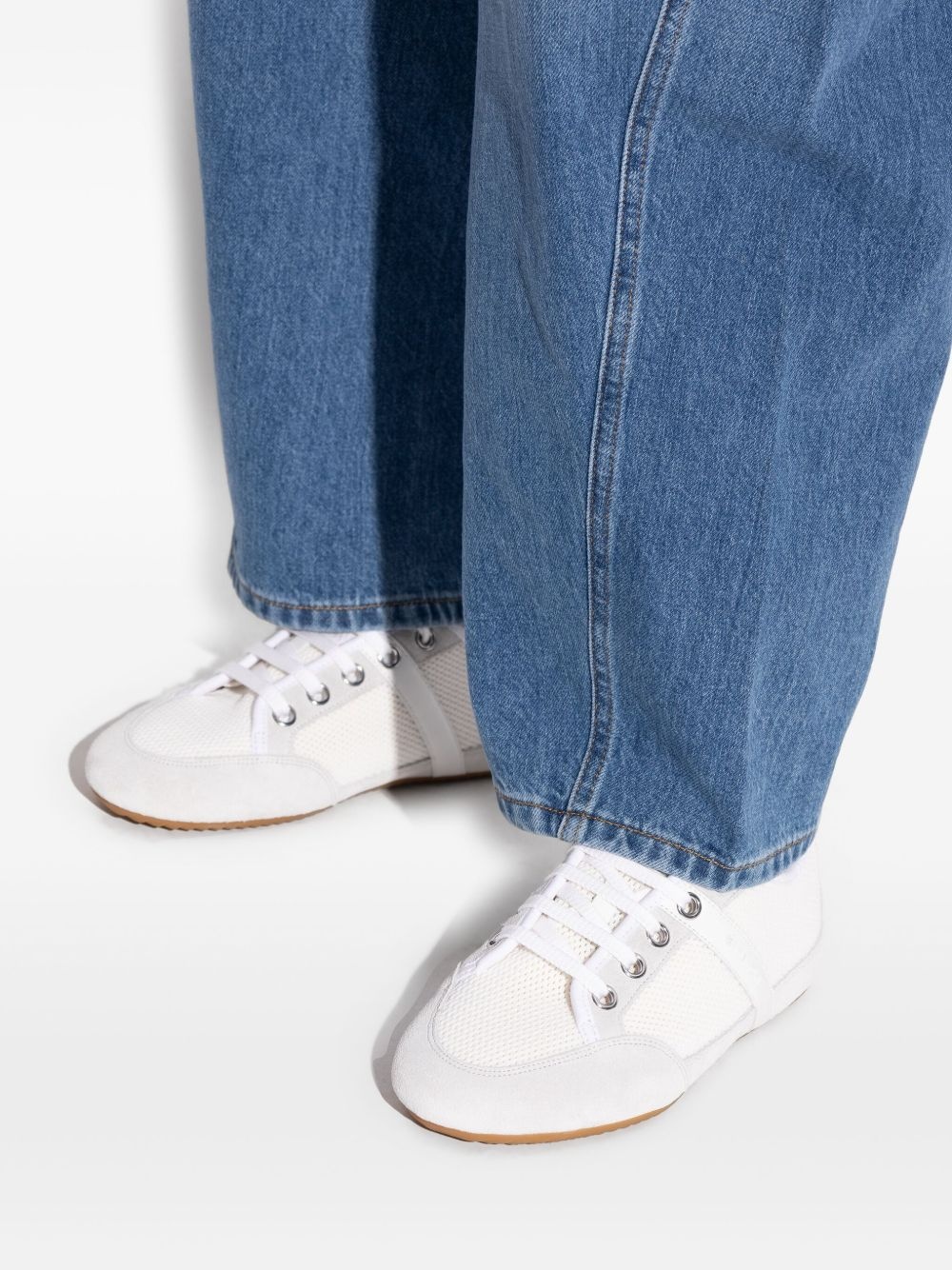 Slim panelled sneakers - 6