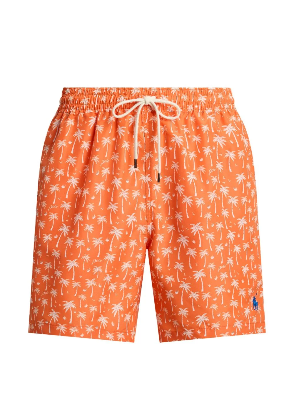 palm-pattern embroidered swim shorts - 1