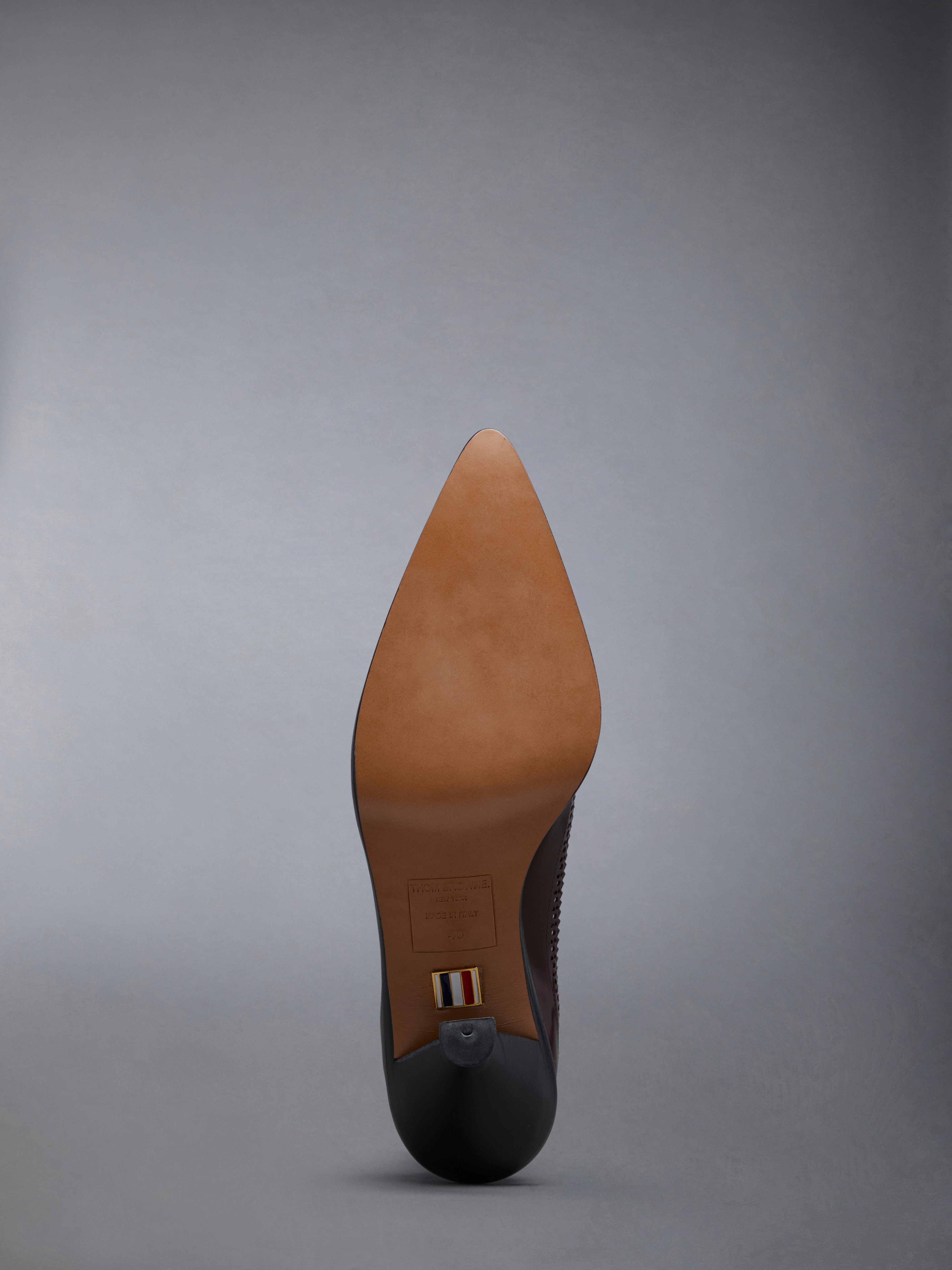 SOFT SPAZZOLATO 75MM CURVED HEEL LONGWING SPECTATOR BROGUE - 6