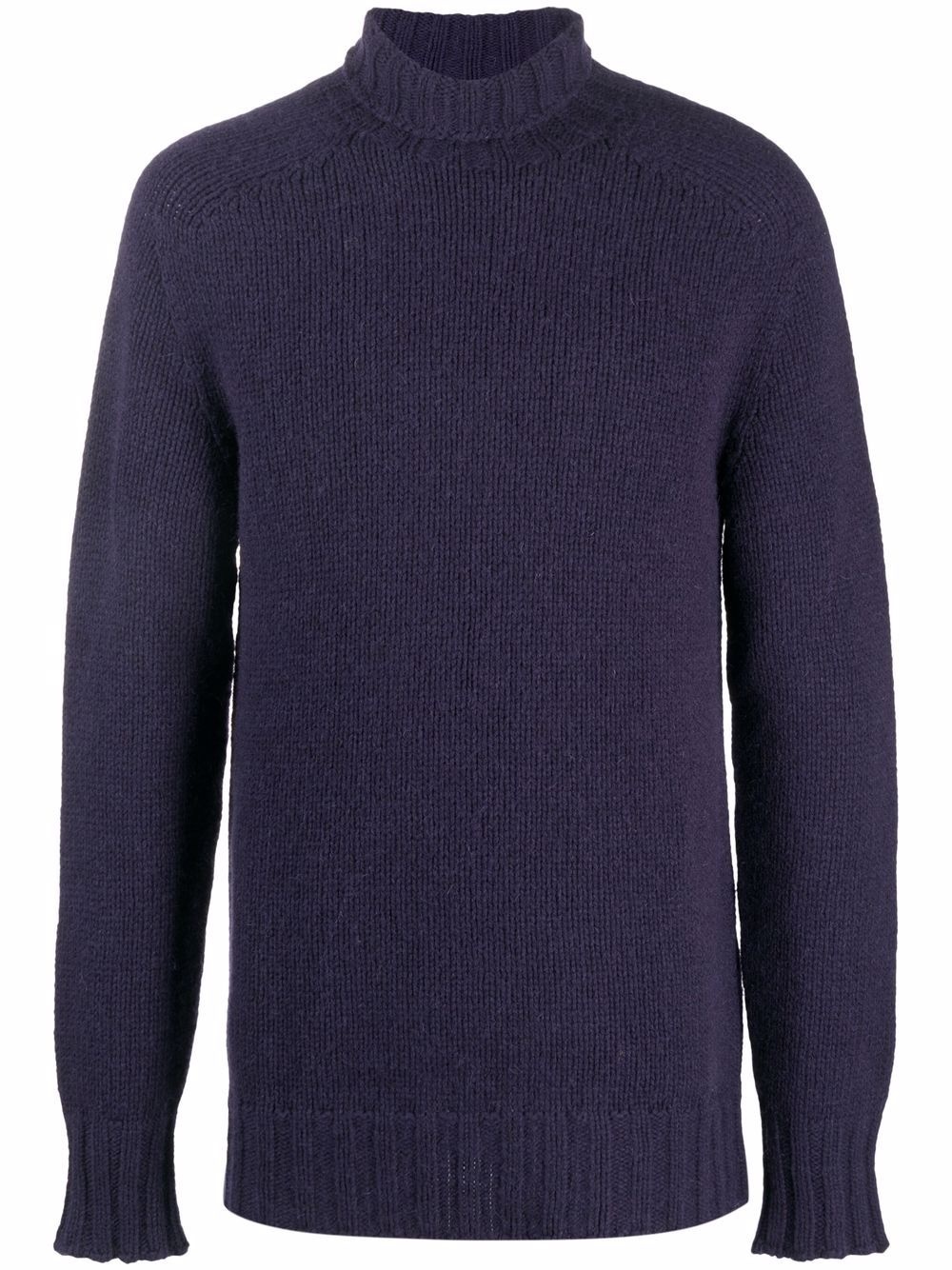 mock-neck wool jumper - 1