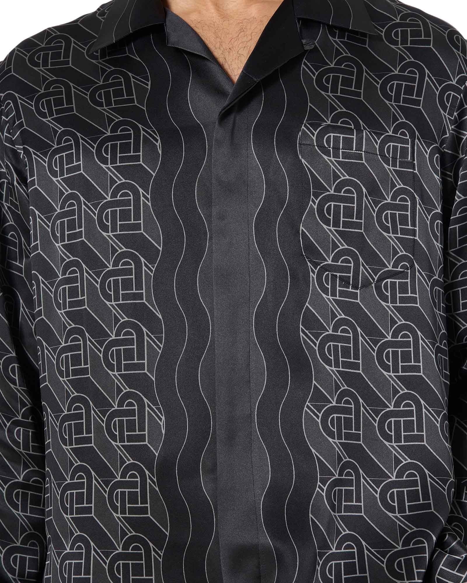 Casablanca Heart Monogram Silk Shirt - Farfetch
