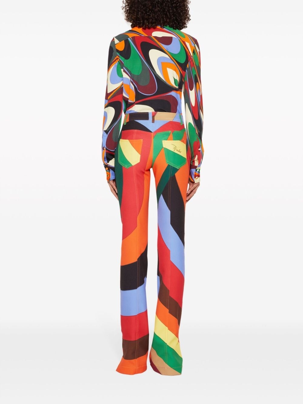 Iride-print trousers - 4