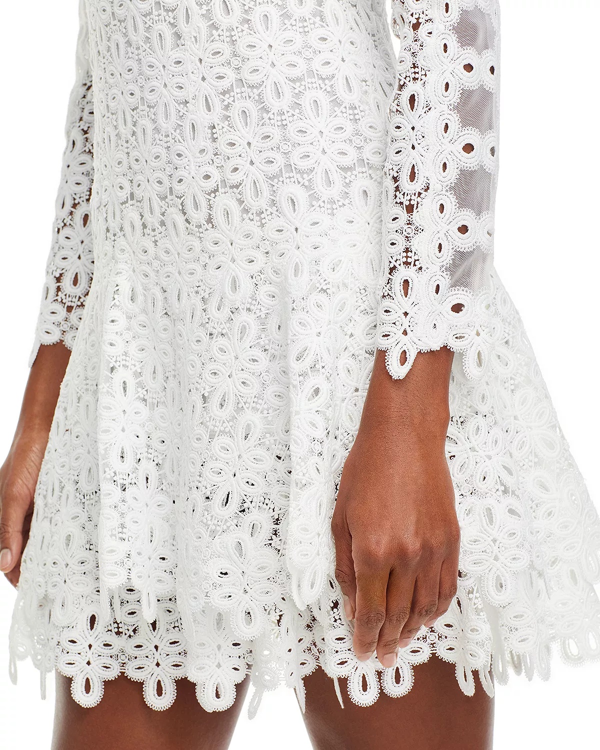 Joy Lace Mock Neck Mini Dress - 3