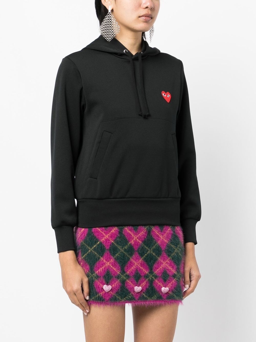 heart-patch hoodie - 6