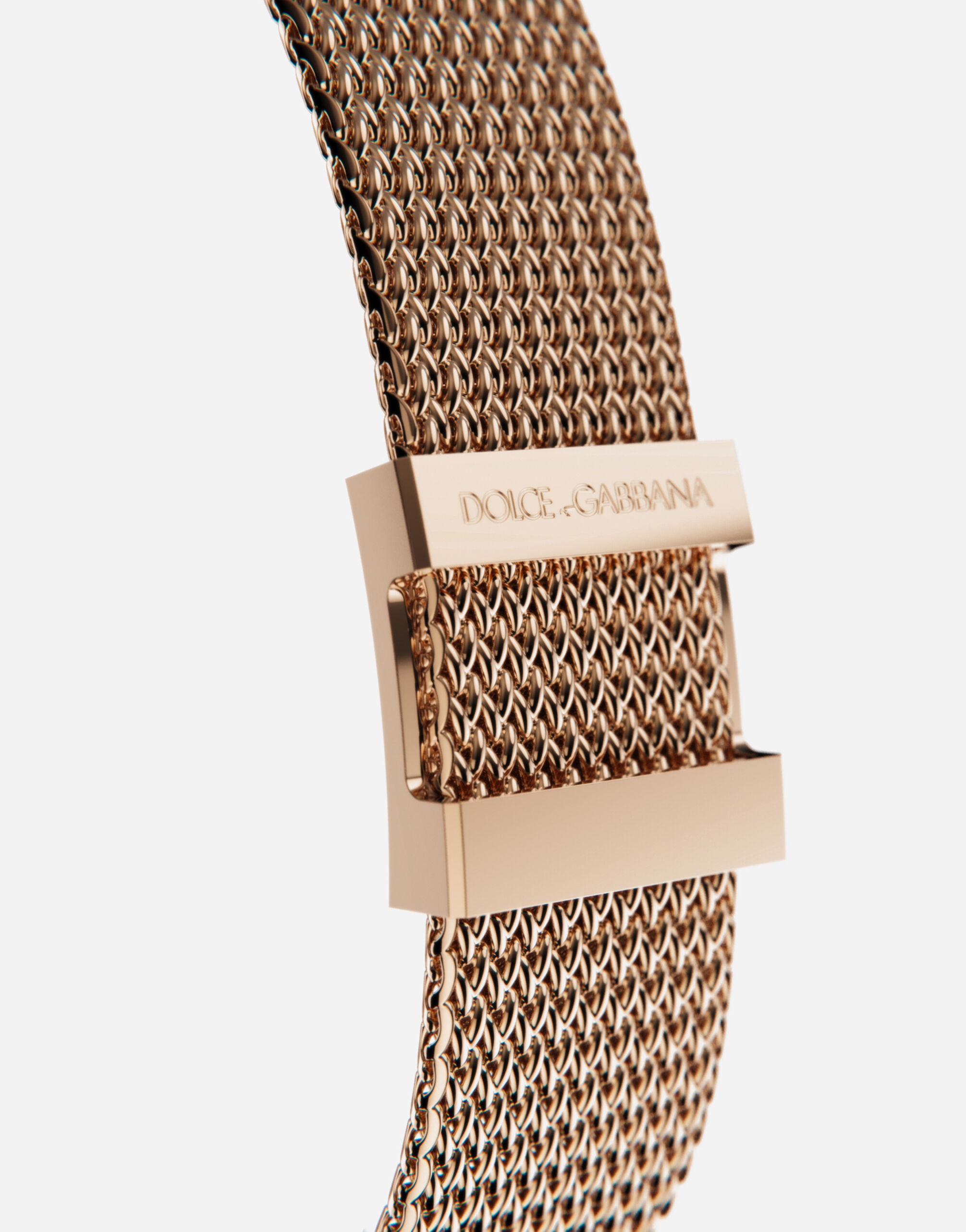 DG7 watch in red gold with Milano mesh bracalet - 4