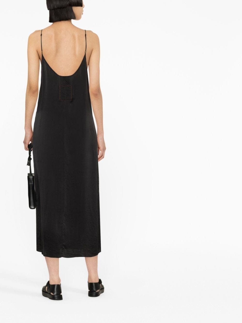 silk midi slip dress - 4