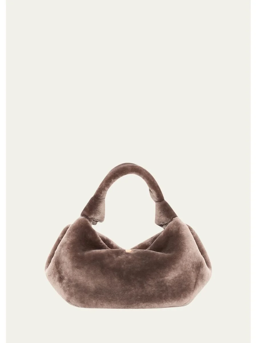 Antonia Small Shearling Shoulder Bag - 1