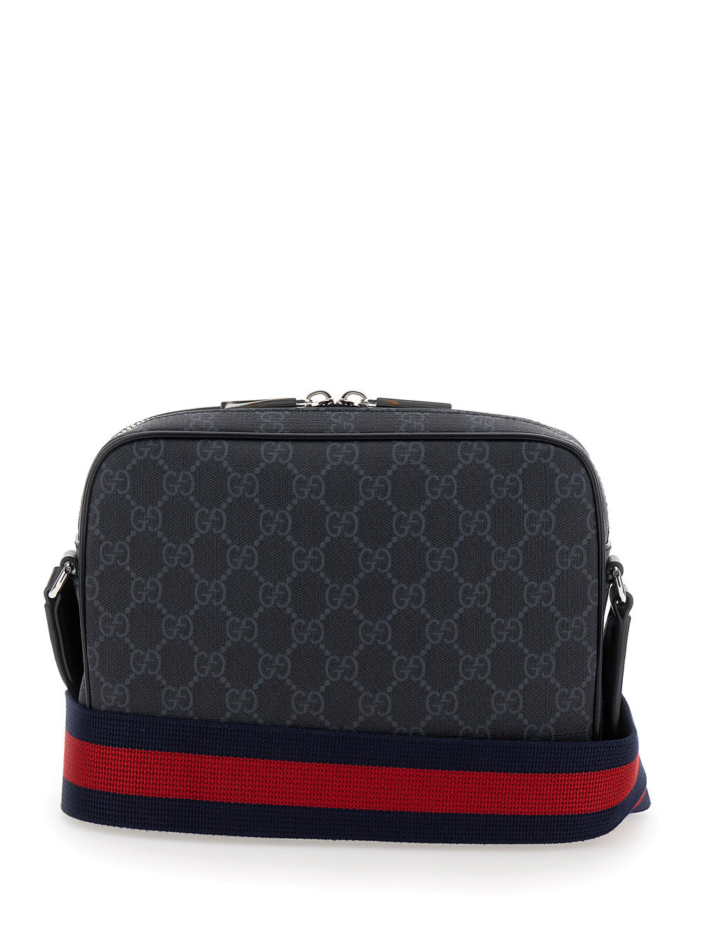 Gucci Men 'Small Gg' Black Crossbody Bag In Gg Supreme Canvas Man - 4