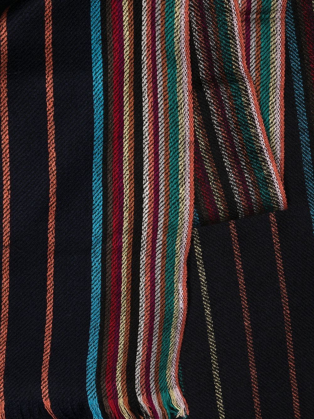 wool-silk signature stripe scarf - 3