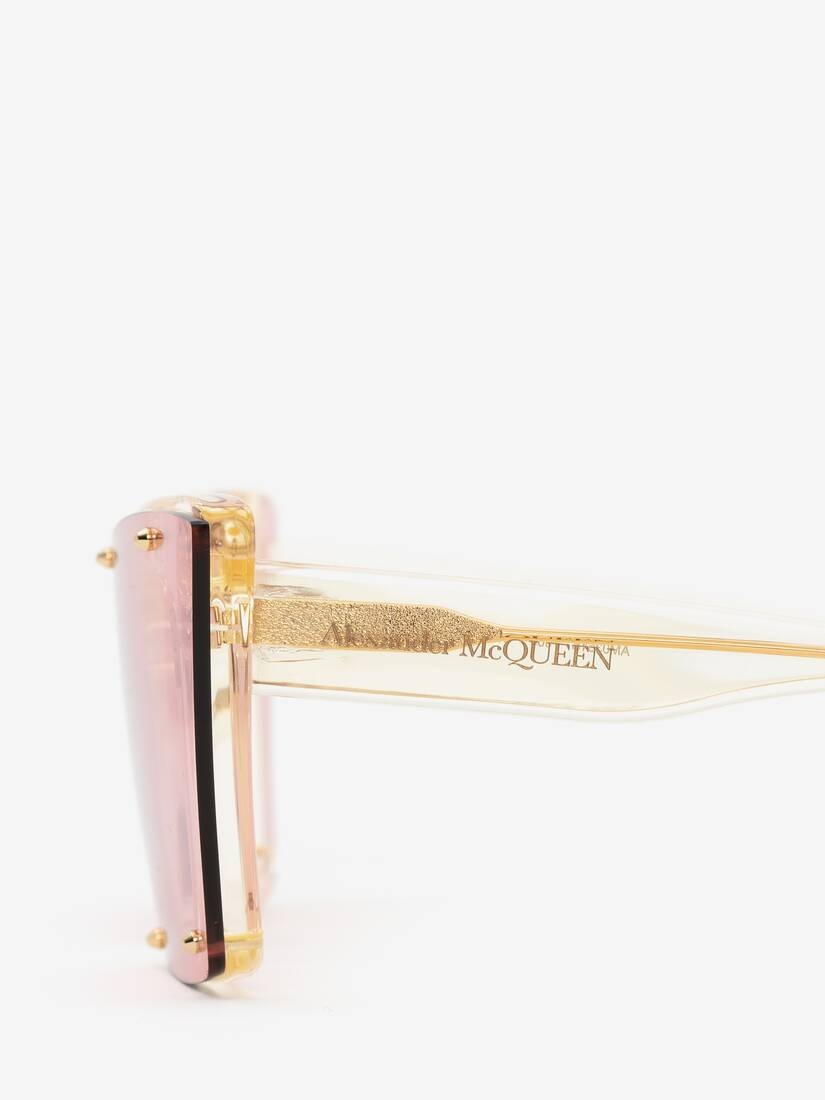 Studs Structure Cat-eye Sunglasses in Yellow - 4